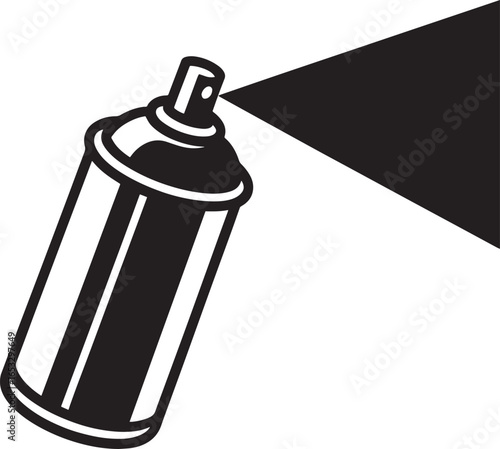 Spray Paint Can Icon Vector: Artistic Expression Symbol for Creative Design Projects
