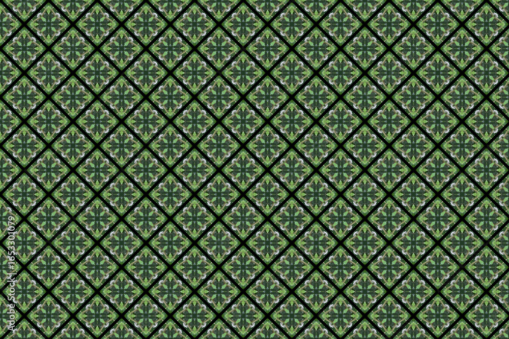 Fototapeta premium green checked cross pattern