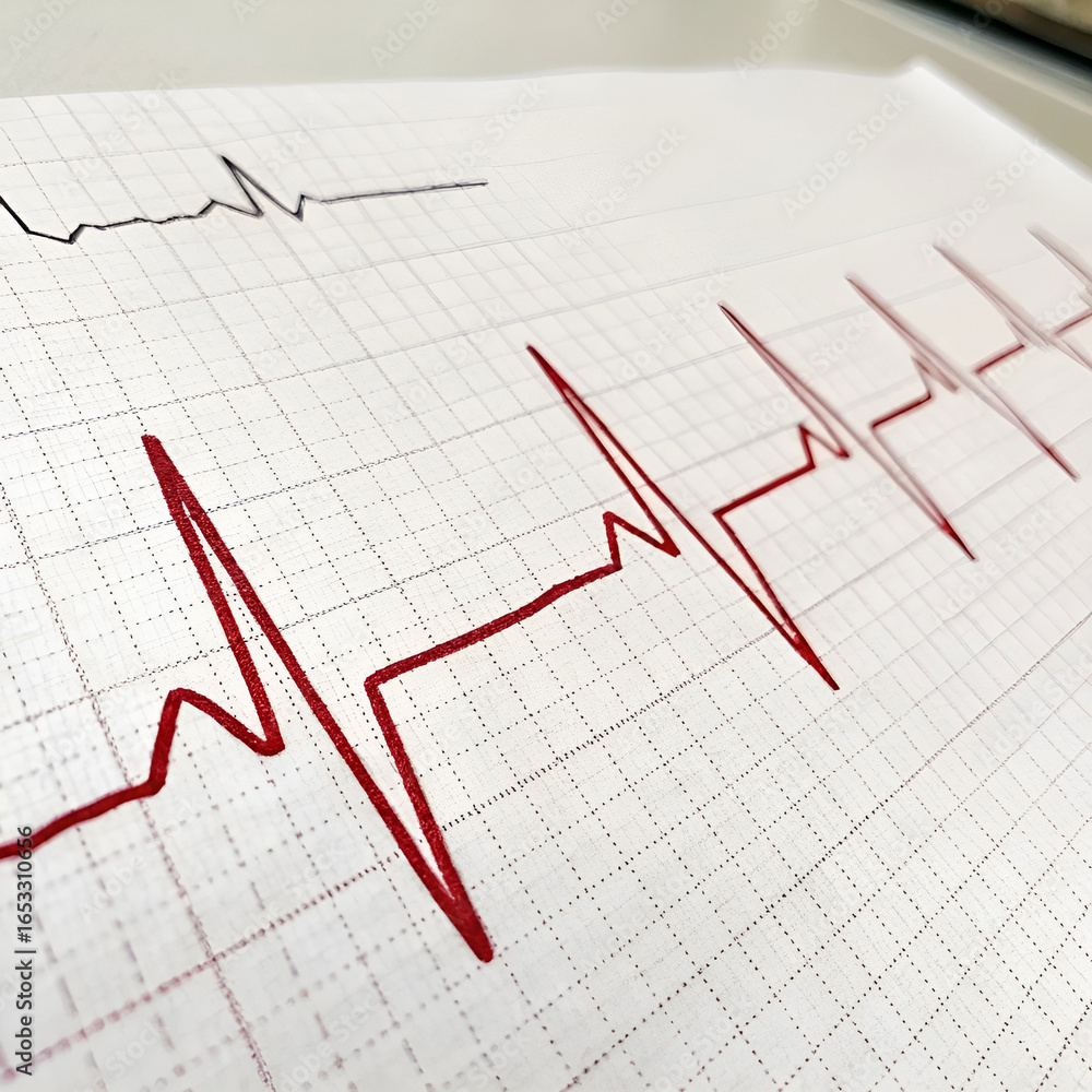 Heartbeat ECG pulse waveform illustration isolated on white background. Heartbeat ECG pulse waveform illustration isolated on white background.