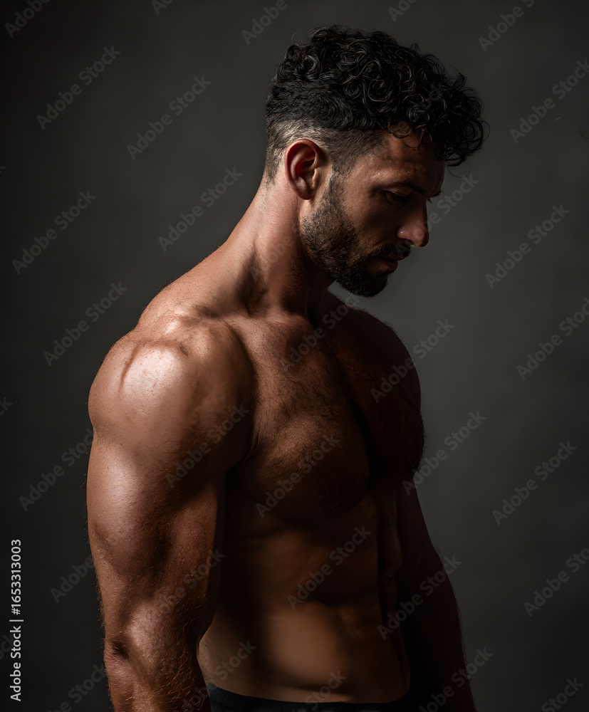 Fototapeta premium handsome muscular man with naked torso