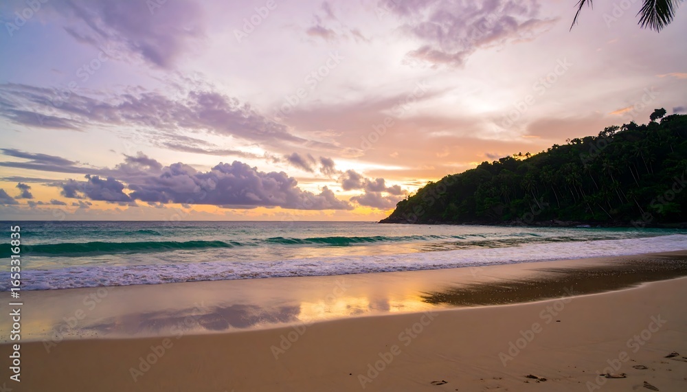 Fototapeta premium Sunset beach scene