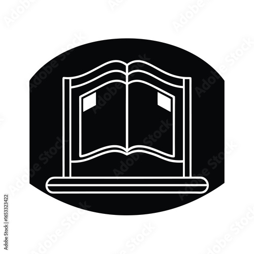 Vector art of swinging saloon doors, isolated