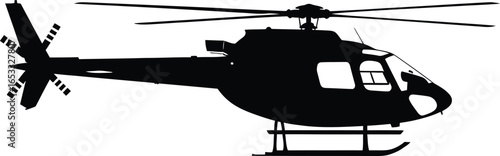 Helicopter silhouette vector illustration stock design art