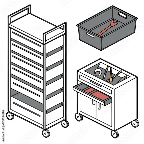 Find mobile tool storage cabinet solutions and rolling tool chest for mechanics and garage organization needs