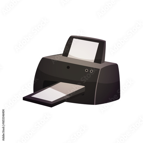 Modern Printing Marvel: A sleek, graphic representation of a printer, ready to bring ideas to life. The image of efficiency, perfect for communication.