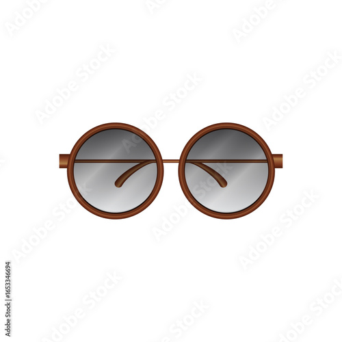 Round Retro Spectacles: Capturing the essence of timeless fashion, a pair of stylish, round spectacles with gradient lenses offers a glimpse into retro design.