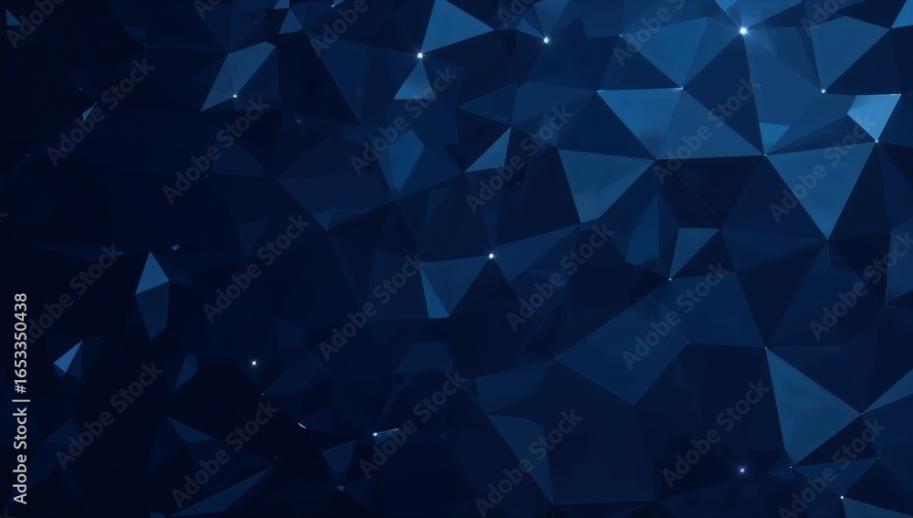 Obraz premium geometric, abstract, background polygonal, blue, design low, poly, art crystalline, texture, pattern faceted, polygon, surface modern, geometric, background deep, blue, tones triangular, mosaic, patte