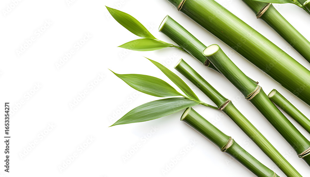 Obraz premium Beautiful Bamboo over blurred background. Copy space.