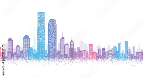 Cityscape skyline vector illustration background