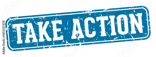 take action rectangular sign. take action stamp