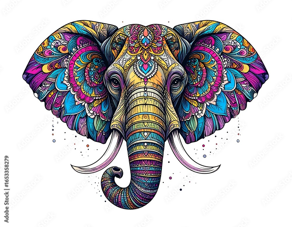 Obraz premium Ornate Elephant Head