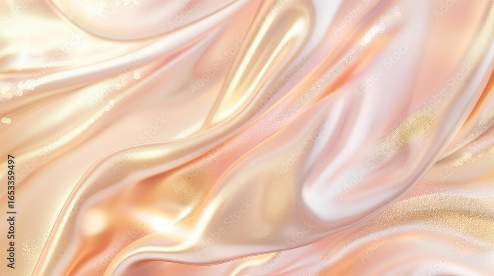 Obraz premium smooth flowing textures resembling silk and fluid cream