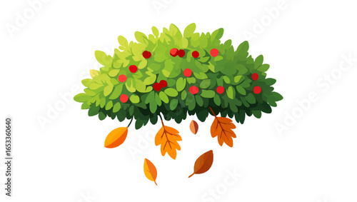 Apples and Pears Overflowing from Wicker Basket

