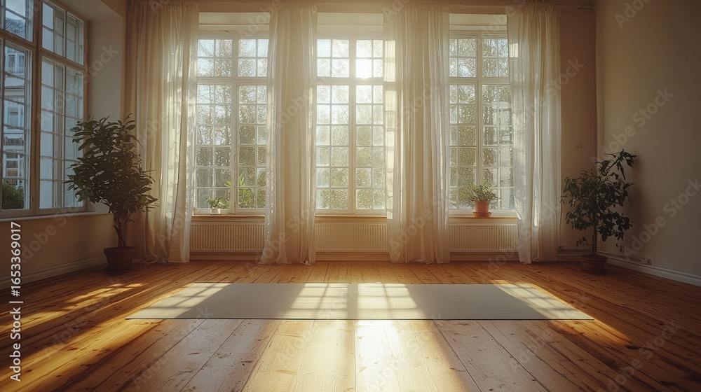 Obraz premium Sun-drenched studio with natural light