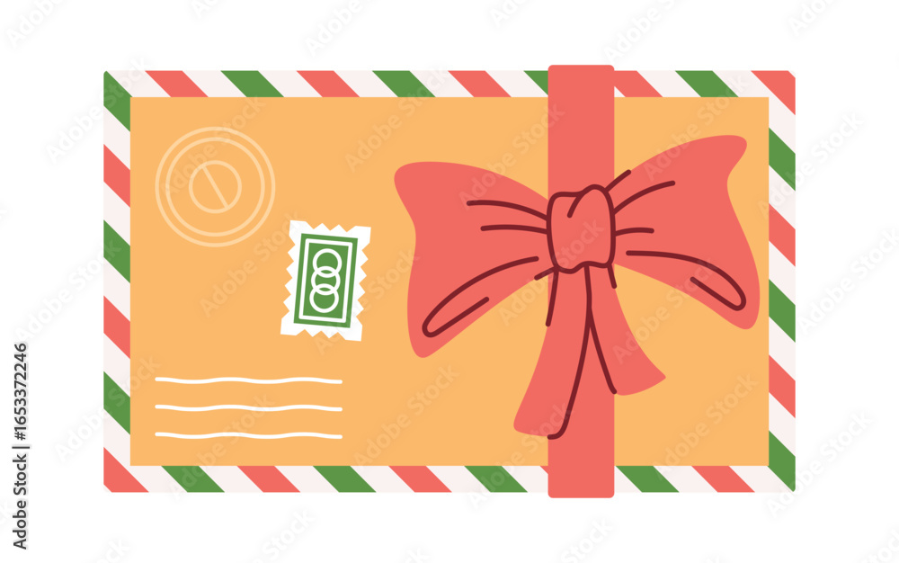 Fototapeta premium Traditional christmas envelop greeting correspondence
