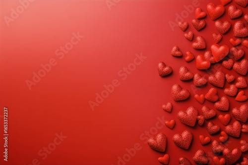 Vibrant Red Hearts Create a Romantic Atmosphere for Celebrations and Special ...
