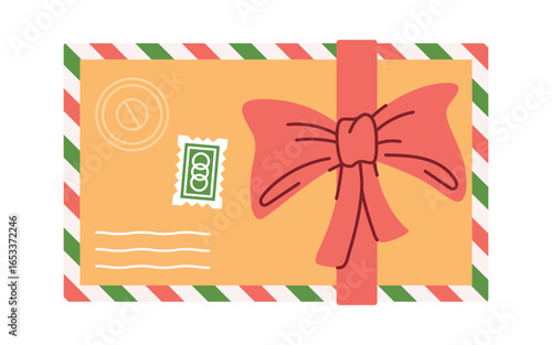 Traditional christmas envelop greeting correspondence