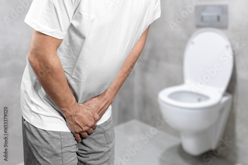 Tableau sur toile Person with urinary problems, Medical problem urinary incontinence