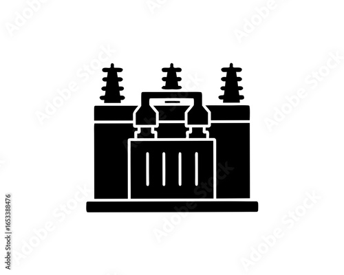 creative details electric substation icon Vector Illustration