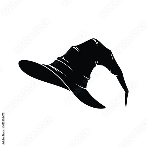 a black silhouetted figure, a surreal minimalist graphic, monochrome, abstract, stylized, bold lines, high contrast