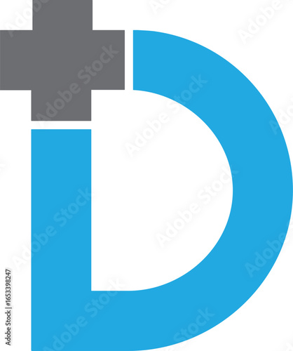Hospital logo design. Medical logo design. Hospital care D logo design. Medical D logo design. D logo design. 