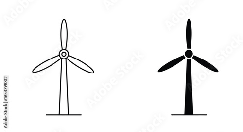 Wind Turbine Icon - Renewable Energy Concept