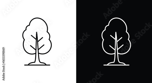 Tree Icon - Simple Outline Design