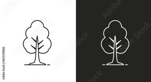 Tree Icon - Simple Outline Design