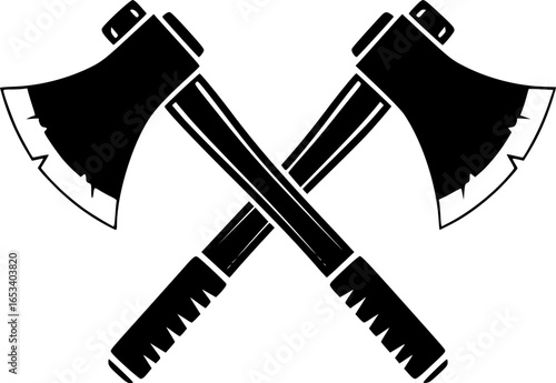 Crossed Axes Vector Graphic Black SVG Outline
