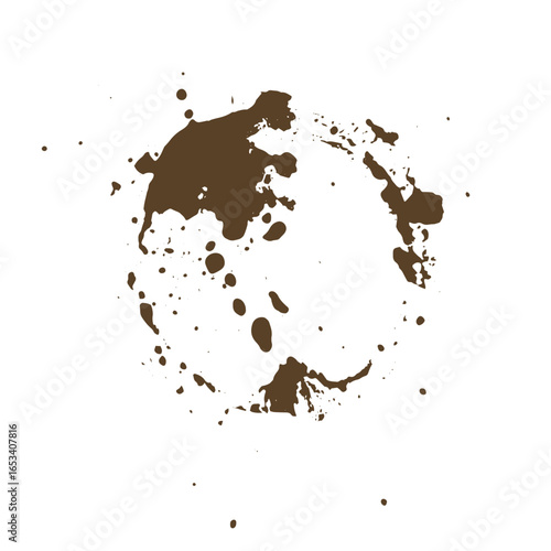 Coffee mug print. hand drawn. Not AI, Vector illustration