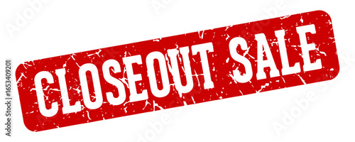 closeout sale rectangular sign. closeout sale stamp