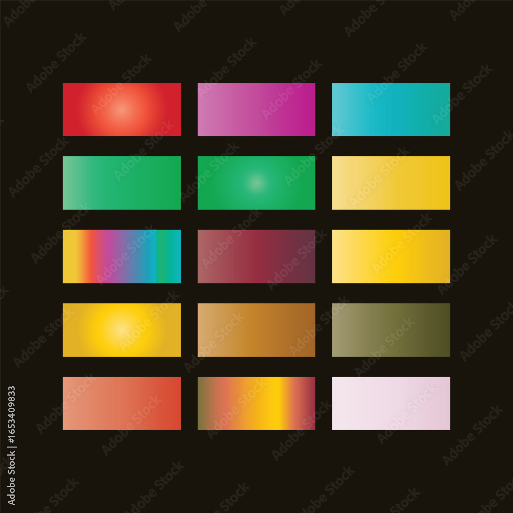 Fototapeta premium Gold Gradient Color Set Element Set-Free Vector