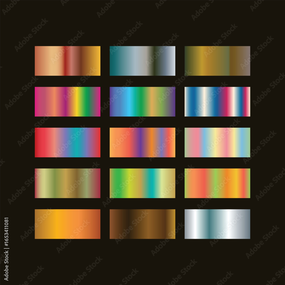 Obraz premium Gold Gradient Color Set Element Set-Free Vector