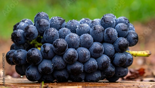 Wallpaper Mural Close-up of a bunch of ripe dark grapes Torontodigital.ca