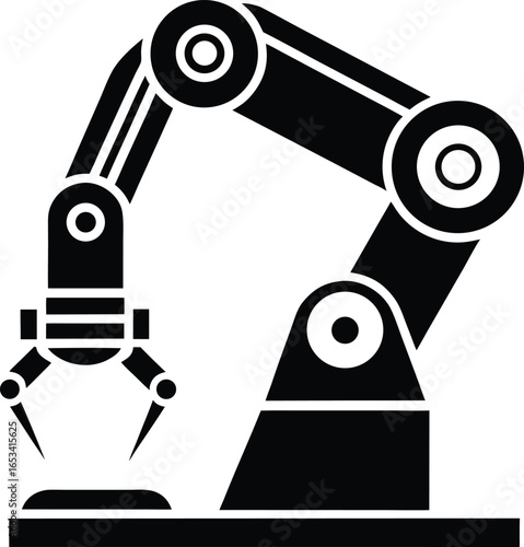 Industrial Robotic Arm Icon