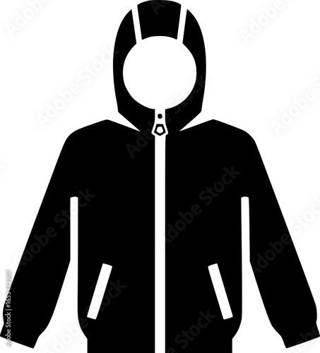Windbreaker Jacket Icon Vector Illustration