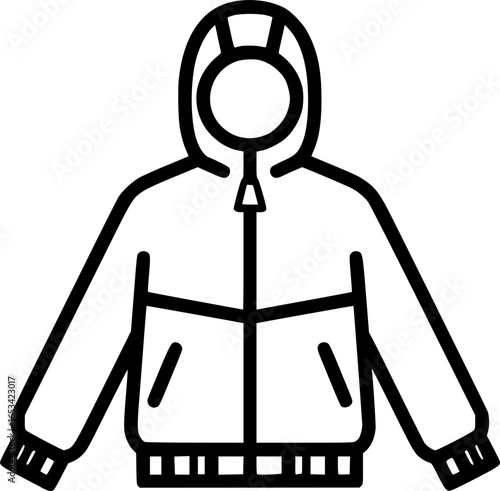 Windbreaker Jacket Icon Vector Illustration