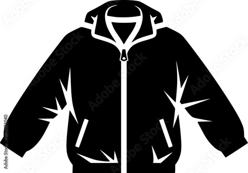 Windbreaker Jacket Icon Vector Illustration