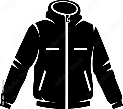 Windbreaker Jacket Icon Vector Illustration