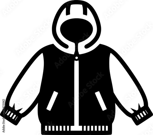 Windbreaker Jacket Icon Vector Illustration