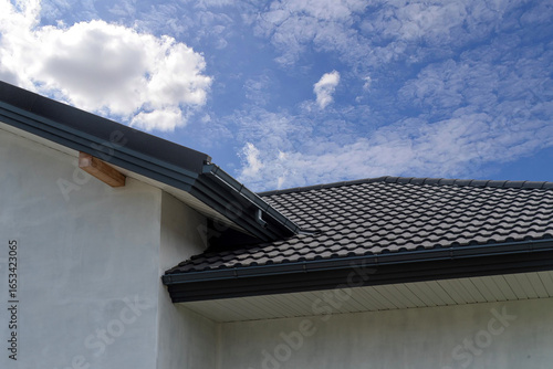 Canvas Print Composite roof tile with wave profile
