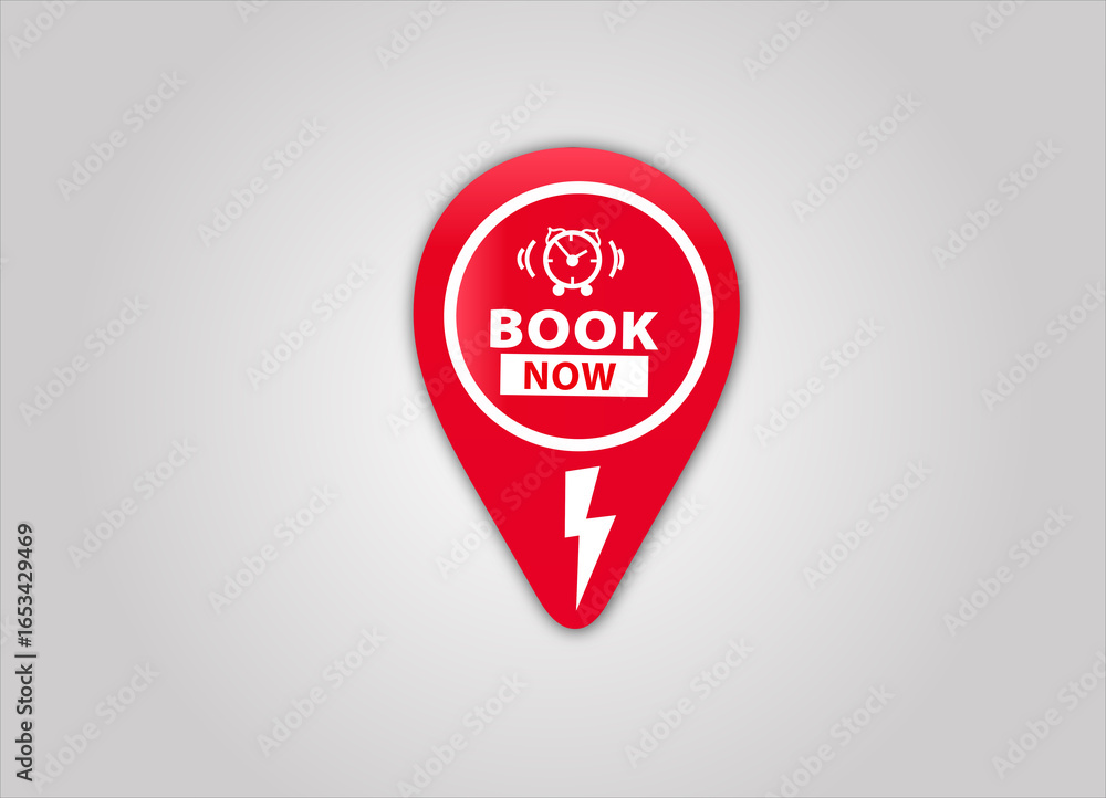 Book Now Banner red flat sale webbanner and poster creative design Book Now Banner red flat sale webbanner and poster creative design