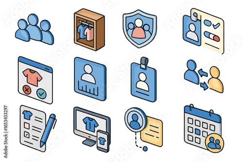 Profile icon icons switching shopping log permission wardrobe tracker smart shared control