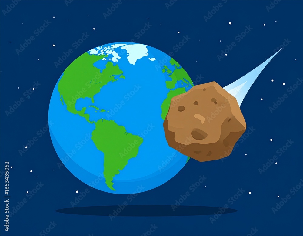 Fototapeta premium Asteroide, terra 