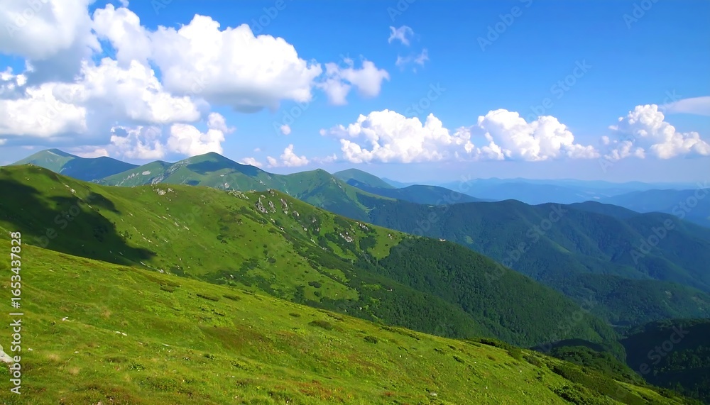 Obraz premium Panoramic mountain vista (1)