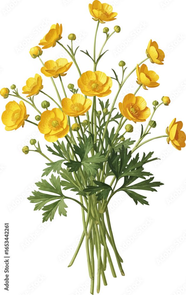 A Bouquet of Yellow Buttercups A Bouquet of Yellow Buttercups