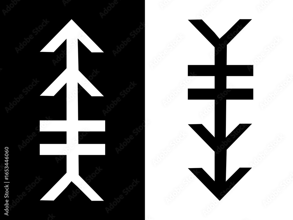 Obraz premium triple arrow with rectangles