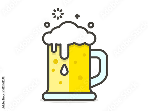 glass of beer with foam