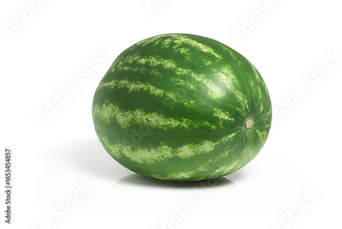 Fotografija Fresh juicy ripe seedless watermelon on white background