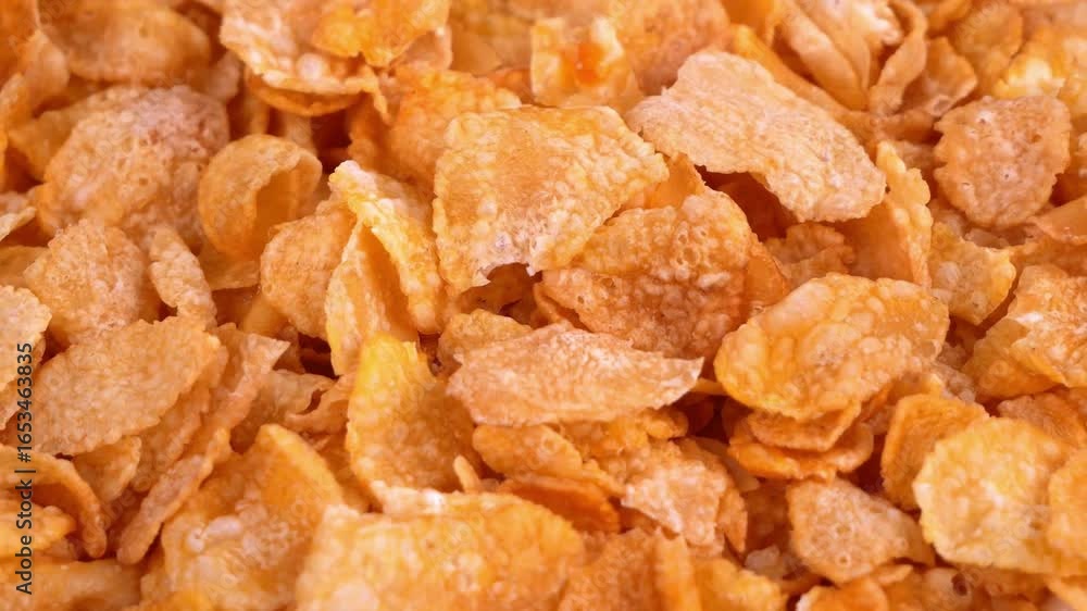 Close shot of cornflakes for cereals, morning breakfast. Cornflakes in a heap. healthy eating. a pile of crispy cornflakes. Cornflakes close-up background. Close shot of cornflakes for cereals, morning breakfast. Cornflakes in a heap. healthy eating. a pile of crispy cornflakes. Cornflakes close-up background.